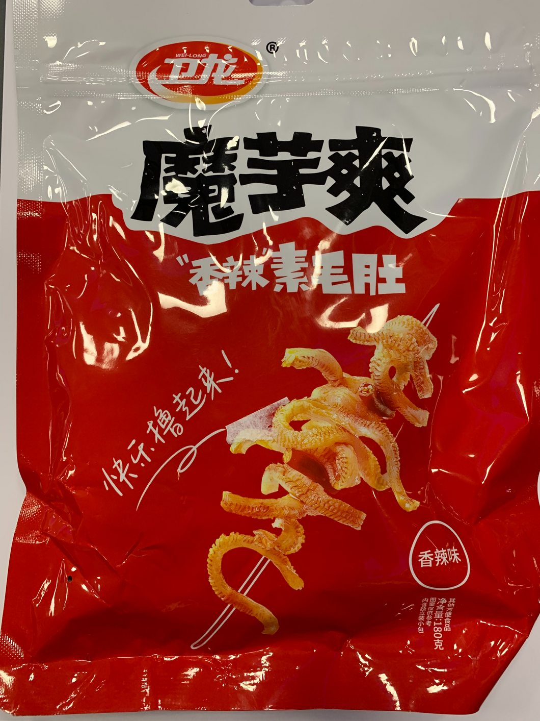 卫龙魔芋爽香辣素毛肚 180g