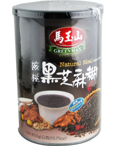 马玉山 罐装 核桃黑芝麻糊/GREENMAX Natural Meal (Walnut Flavor) 450g