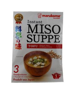 Marukome 料亭之味 日本味增汤 豆腐/Marukome Miso Suppe Tofu 57g（18gX3）