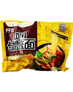 白家 阿宽 四川铺盖面 牛肉火锅味/BaiJia Sichuan Breit Nudeln Rindgeschmack 120g