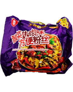 白家粉丝 酸菜牛肉味(不带黄豆)/BaiJia Instant Glasnudelsuppe Sauerkohl Rind 110g