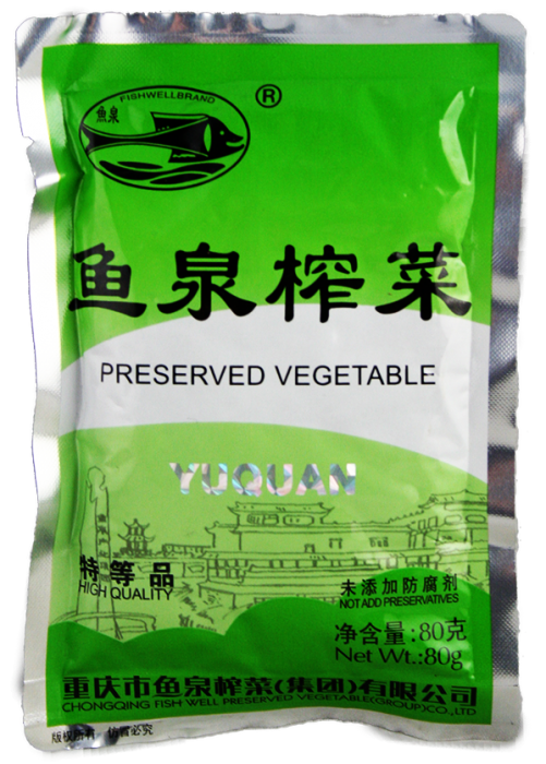 鱼泉 榨菜 特等品/Fishwellbrand Senfgemüse, eingelegt 80g