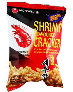 农心 辛 （辣）韩国辣鲜虾条/NONG SHIM Cracker mit Schrimparoma Hot&Spicy 75g