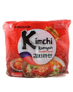 （五包装） 农心 Kimchi 辛拉面 泡菜口味/NONGSHIM Instant Nudeln mit Kimchi-Geschmack 5Pack 600