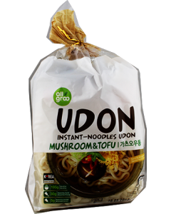 Allgroo 即食乌冬面 豆腐香菇味/Allgroo Instant-Noodles Udon mit Tofu-und Shiitakegeschmack 690g