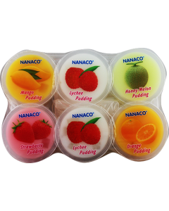 NANACO 什锦水果布丁/NANACO Nata Decoco Pudding, Mixed 480g(80g*6)
