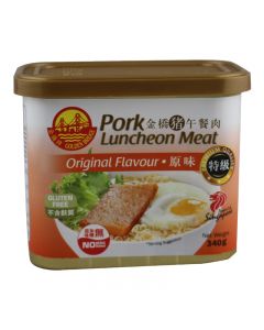 金桥牌 猪午餐肉 原味/GOLDEN BRIDGE Frühstücksfleisch (aus Schweinefleisch), original 340g