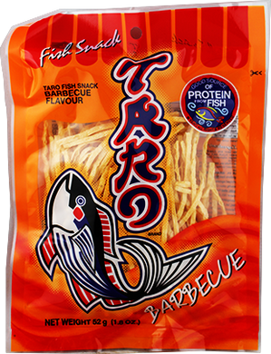 Taro 鱼丝 烧烤味/Taro Fish Snack Barbecuegeschmack 52g