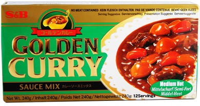 日式咖喱块 中辣/S&B Mittelscharfe Currysoße Würfel 220g