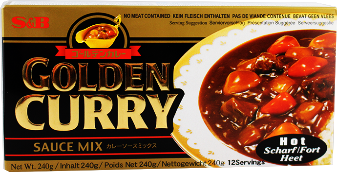 日式咖喱块 辣/S&B Golden Curry Sauce Mix Scharf 220g