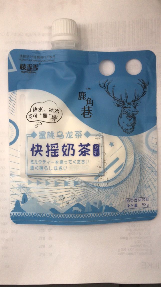 鹿角巷 快摇奶茶(蜜桃乌龙茶) 53g